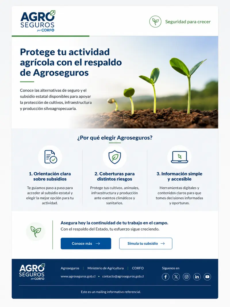 Mailing informativo de Agroseguros